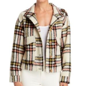 Bagatelle Women's Size 1X Plaid Cropped Jacket
